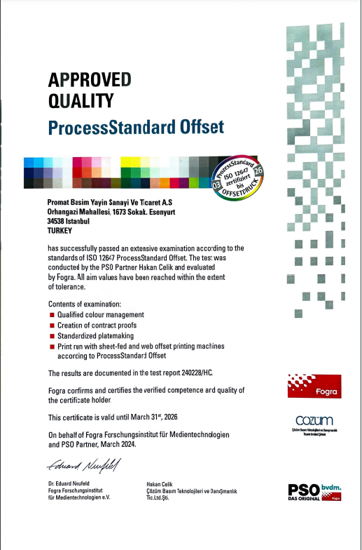 Promat | Fogra Sertifikası