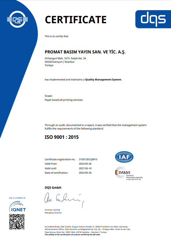 Promat | ISO 9001:2015 Promat | ISO 9001:2015
